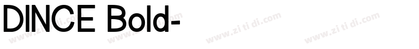 DINCE Bold字体转换